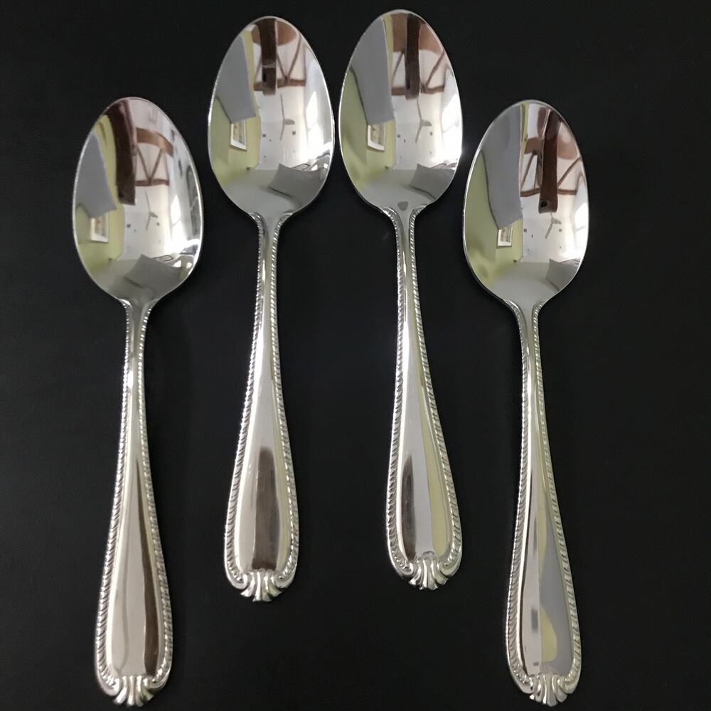 Reed & Barton Domain Teaspoon Lot of 4 Stainless Steel 18/10 Flatware China D